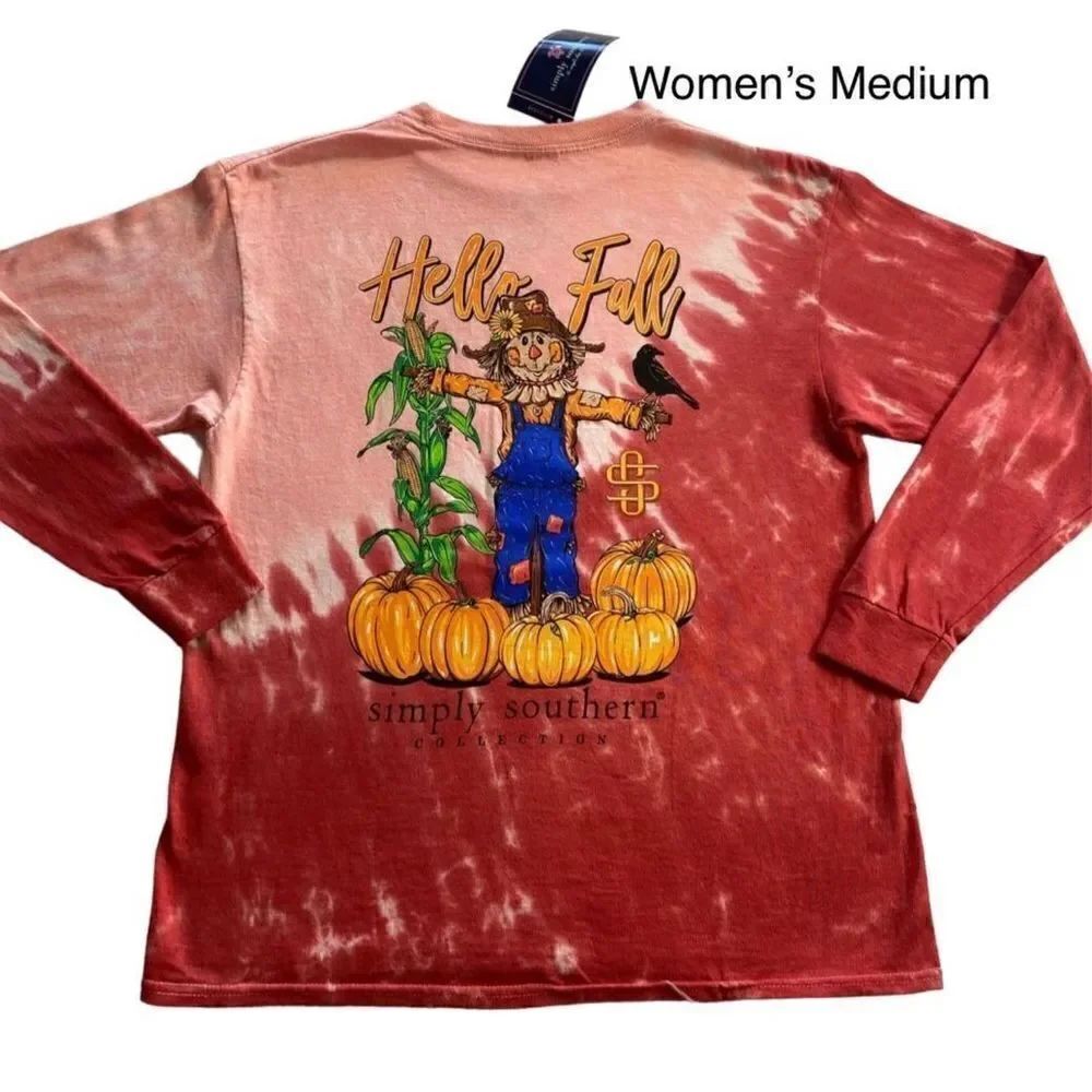 Simply Southern Women’s Medium “HELLO FALL” Long Sleeve Top
